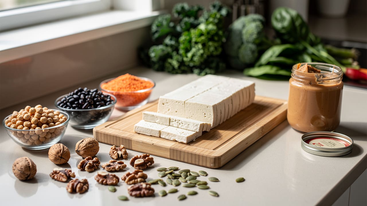 Variety of plant-based protein sources for cancer care